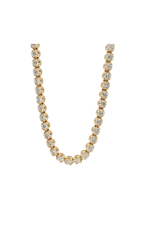 14KY DIAMOND TENNIS NECKLACE, MIRACLE SETTING HEAD, 17 121 FC = 7.60CTW, H-I VS