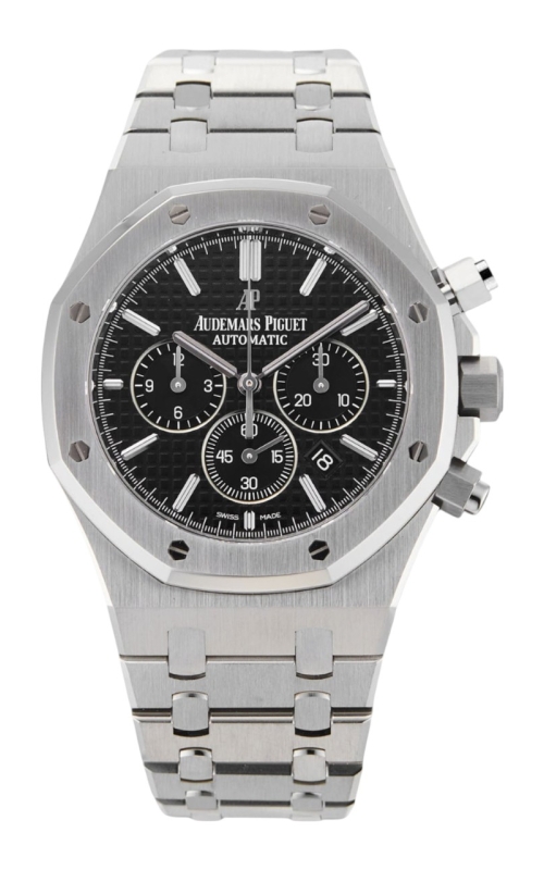 41MM SS AUDEMARS PIGUET ROYAL OAK CHRONOGRAPH, BLACK WAFFLE DIAL S# H964662374
