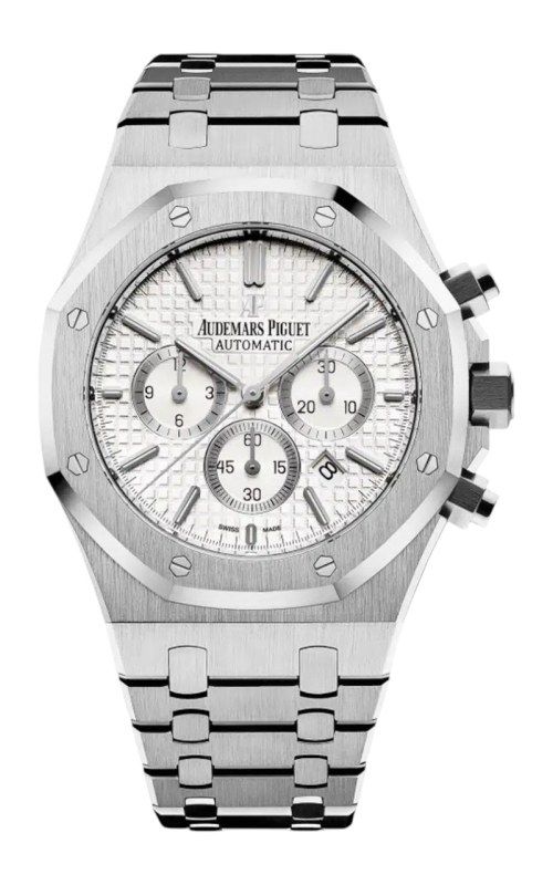 41MM SS PRE OWNED AUDEMARS PIGUET ROYAL OAK CHRONOGRAPH, SILVER WAFFLE DIAL, S#I84790-937610-6792