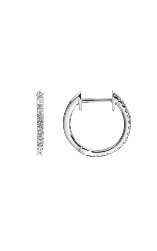 18KWG DIAMOND HUGGIE EARRINGS, 22 DIAS.= 0.12CTW