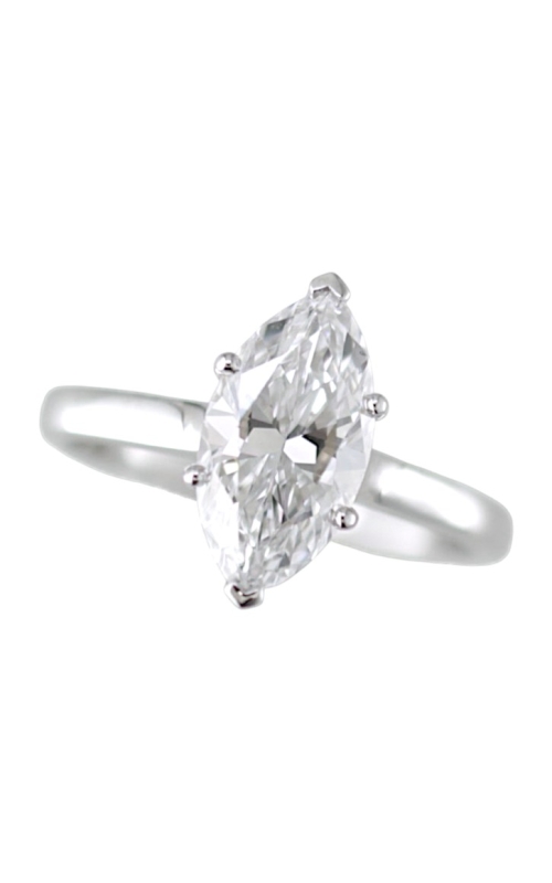 18KW 0.03CTW DIAMOND ENGAGEMENT RING CUSTOM MADE FOR DM6-31827. 6 PRONG MARQUISE HEAD WITH PEAKABOO