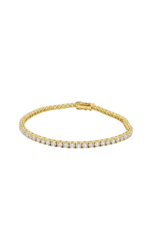 14KY DIAMOND TENNIS BRACELET, 65 RDS = 4.10CTW, G VS, 7