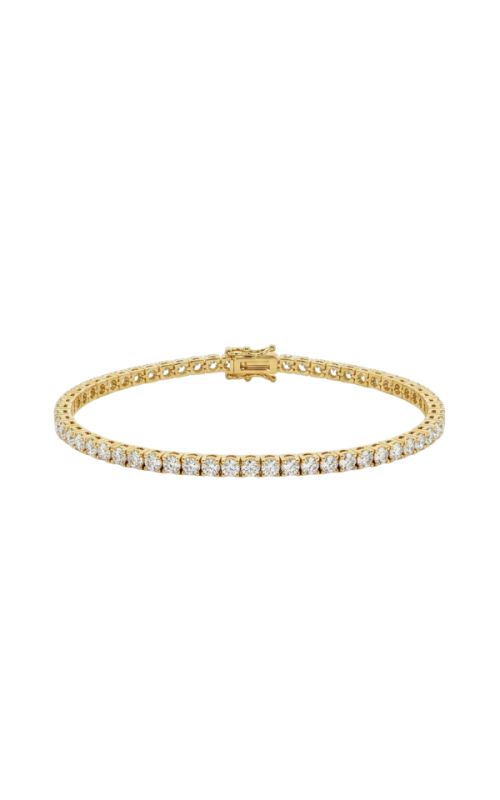 14KY DIAMOND TENNIS BRACELET, 68 RDS = 3.4CTW, G VS, 7