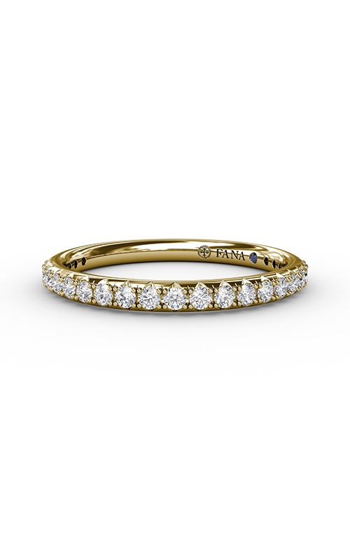 18KY 0.38CTW DIAMOND 2/3 ETERNITY BAND WITH 25 ROUNDS SIZE 6.5