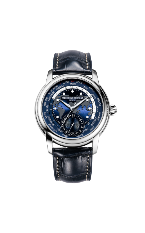 42MM SS, CLASSIC WORLDTIMER, BLUE ALLIGATOR STRAP