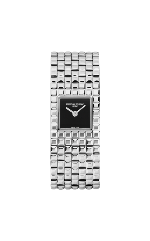 SS FREDERIQUE CONSTANT CLASSIC MANCHETTE, BLACK ONYX DIAL, SS BRACELET,
