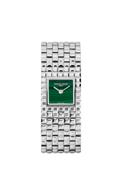 SS FREDERIQUE CONSTANT CLASSIC MANCHETTE, GREEN MALACHITE DIAL, SS BRACELET