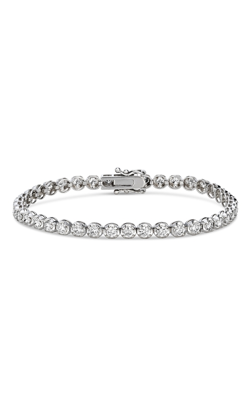 14KW 4 PRONG MIRACLE HEAD DIAMOND TENNIS BRACELET, 40 DIAS RDS = 4.08CTW, G-H VS