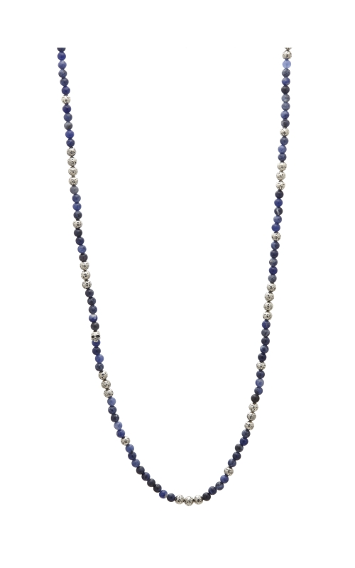 Silver & Sodalite Beaded Necklace STC-27726
