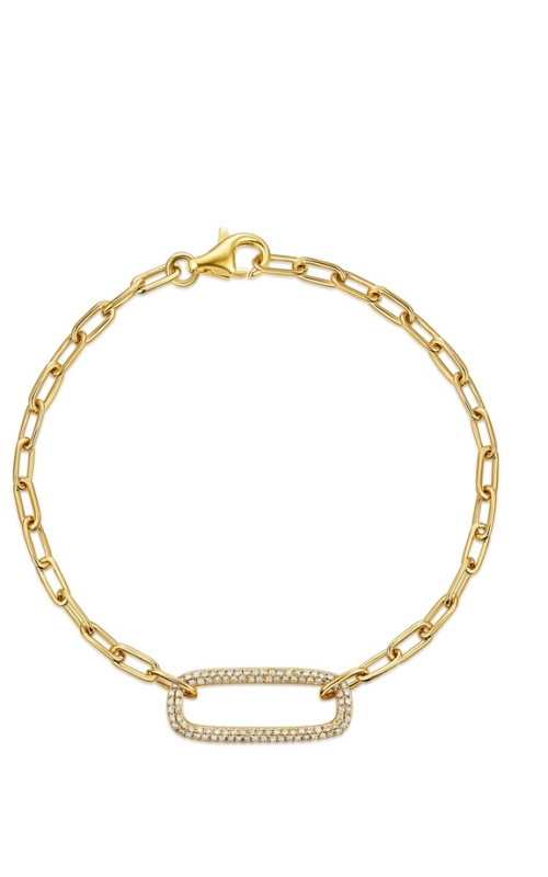 14KYW 0.24CTW DIAMOND OVAL LINK BRACELET WITH 98 DIAMOND TOTAL
