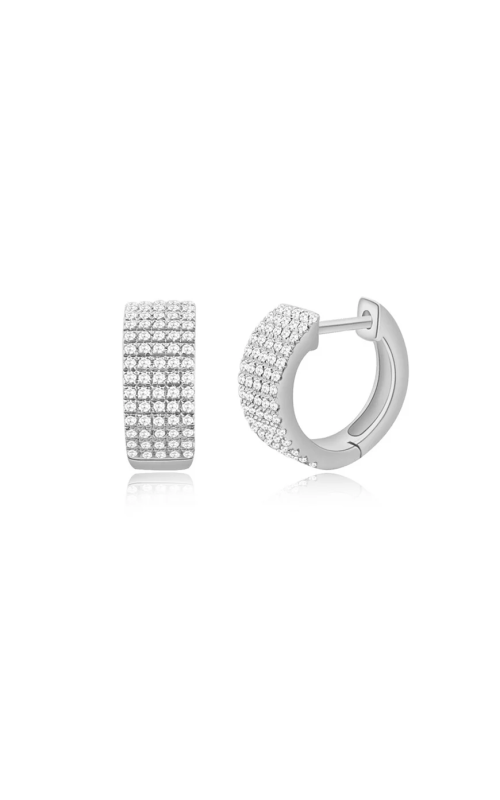14KW 0.36CTW DIAMOND HUGGIE EARRING WITH 140 DIAMONDS TOTAL