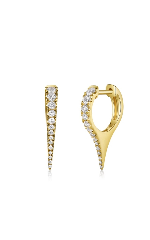 14 K YG DIAMOND SPIKE SHORT EARRINGS