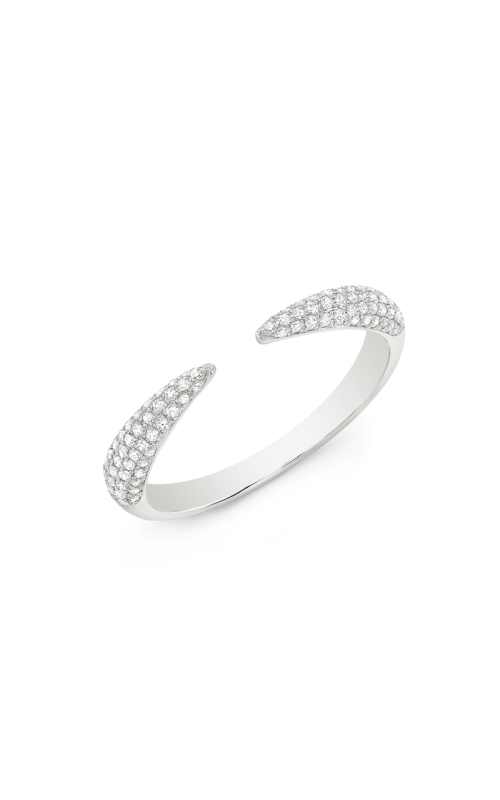 14KW DIAMOND CLAW FASHION RING, 98RDS=0.23CTW, PAVE SET, 1.19grams, SIZE 6
