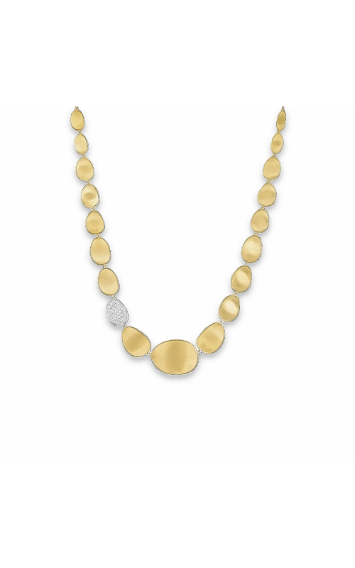 18K YG .67CTW HAND ENGRAVED GOLD PENDANT WITH 22 LEAFS, ONE LEAF IS SHARED PRONG SET WITH BRILLANT