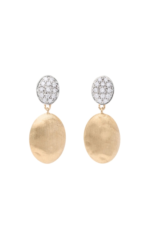 18KYG SIVIGLIA DANGLE EARRINGS WITH DIAMONDS = 0.17CTW WITH POST AND PUSHBACKS