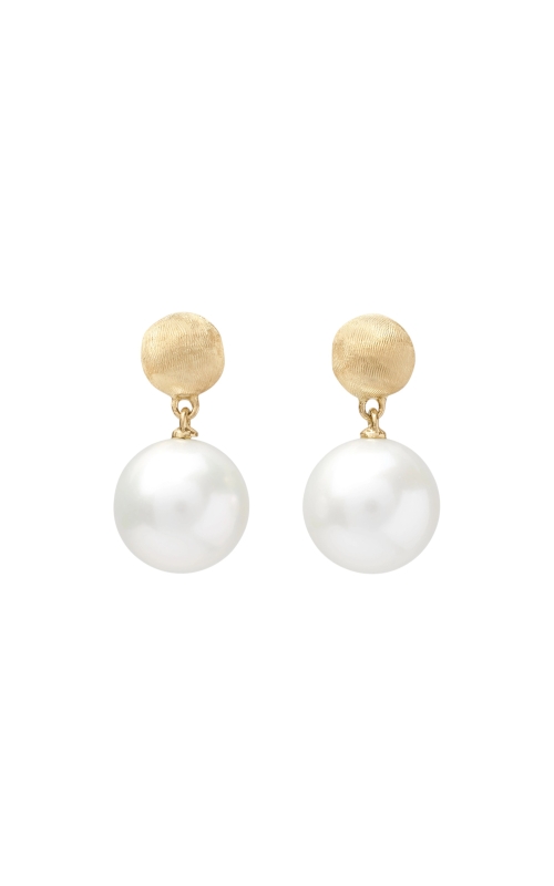 18KY AFRICA SMALL PEARL DROP EARRINGS, LENGTH = 0.7