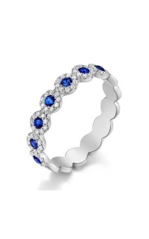 DIAMOND AND BLUE SAPPHIRE CIRCULAR SECTIONAL RING ALC-28652