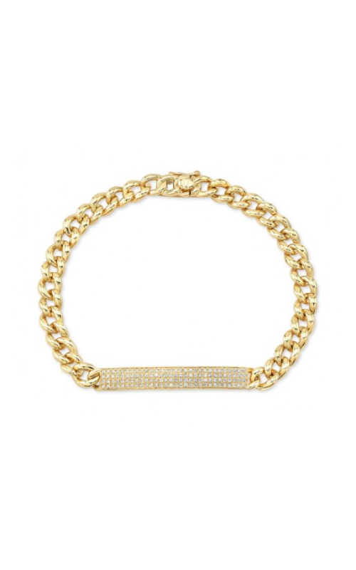 PAVE DIAMOND BAR ID BRACELET AB2-25909