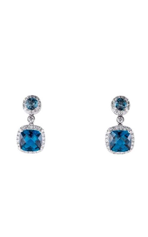 LONDON BLUE TOPAZ DIAMOND EARRINGS AEC-27883