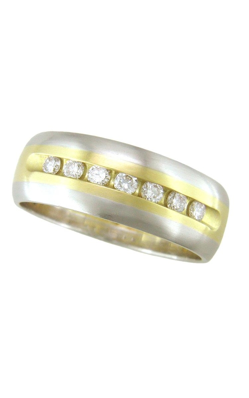 PLATINUM WEDDING BAND WITH DIAMONDS AWG-249