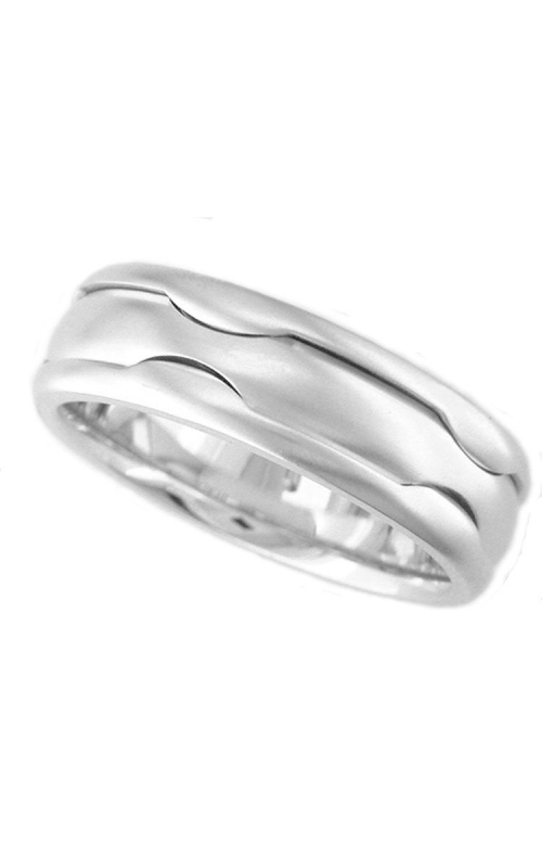 SATIN FINISH BAND W/ WAVE DESIGN RWG-4988