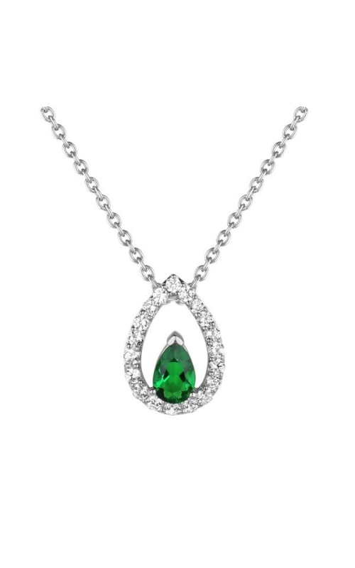PEAR SHAPE EMERALD DIAMOND PENDANT APC-25749