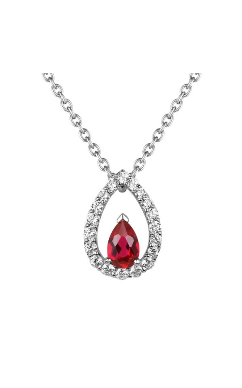 PEAR SHAPE RUBY DIAMOND PENDANT APC-25752