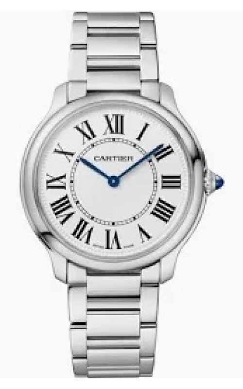 SS 36MM RONDE MUST DE CARTIER SILVER ROMAN DIAL WGC-33663