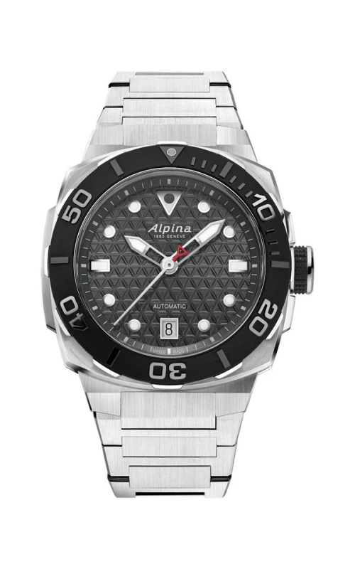 ALPINA 39MM EXTREME SEASTRONG AUTO BLACK WAFFLE DIAL