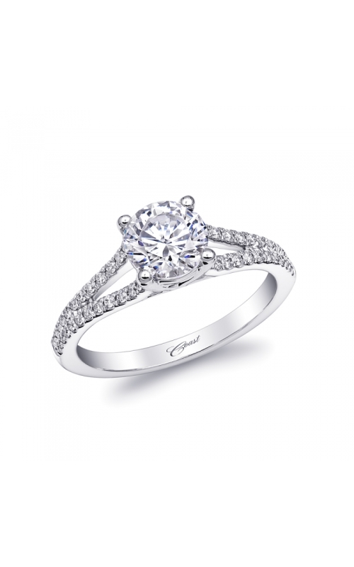 FOUR PRONG SOLITAIRE WITH BEZEL SET DIAMONDS ASW-20737