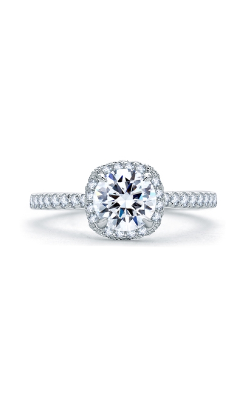 CUSHION FRENCH PAVEE ENG RING ASW-20637
