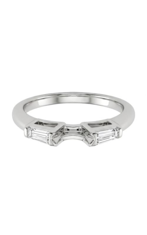 PLATINUM .20CTW 2 TAPERED BAGUETTES DIAMOND CHANNEL SET BAND 1.50MM.