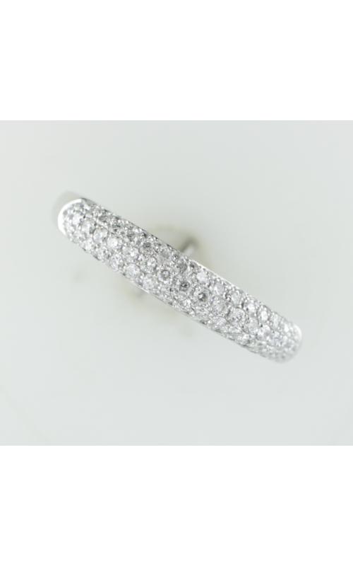 14KWG .50CTW PAVE DIAMOND DOMED BAND WITH 84 DIAMONDS ON TOP HALF OF RING FOLLOWED BY HIGH POLISH B