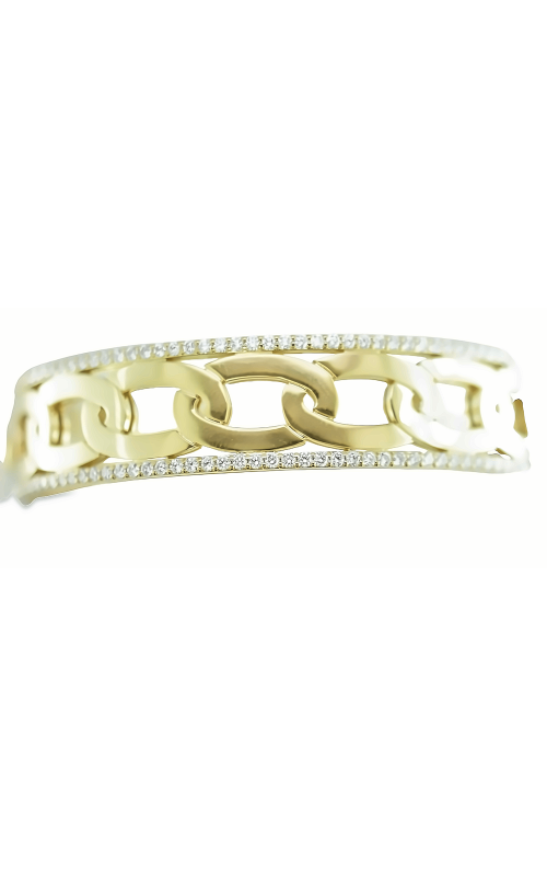 18KY 1.48CTW DIAMOND BANGLE WITH AN OVAL LINK DESIGN AB3-32447