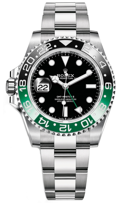 SS 40MM GMT-MASTER II GREEN/BACK OYSTER