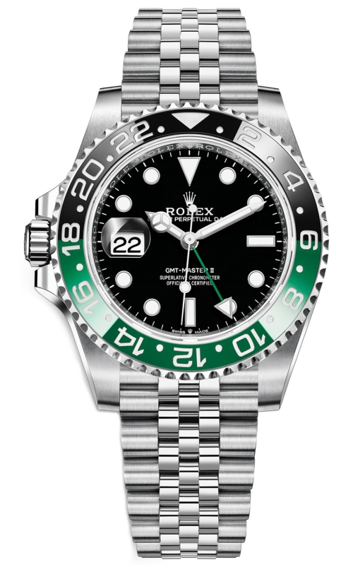 40MM SS GMT-MASTER II BLACK/GREEN BEZEL JUBILEE BRACELET W-69200