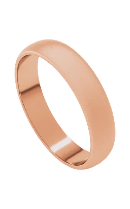 14KR HALF ROUND 4MM COMFORT FIT WEDDING BAND, SIZE 10.5