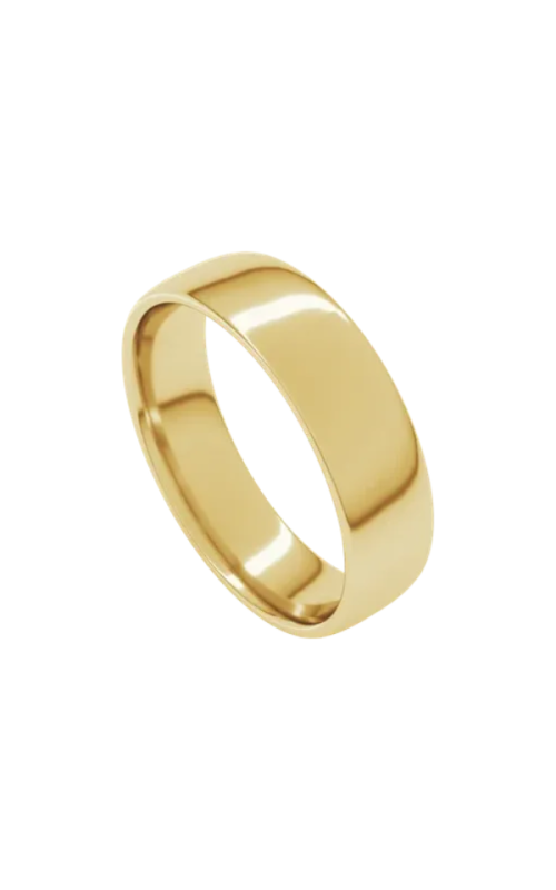 14KYG WEDDING BAND, EUROPEAN-STYLE, COMFORT FIT, LIGHTWEIGHT, 6MM SIZE 10