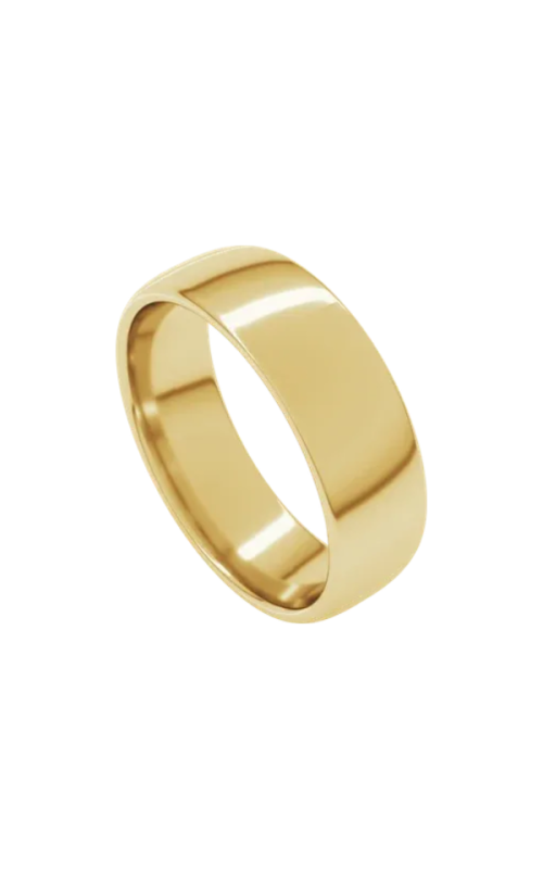 14KYG WEDDING BAND, EUROPEAN-STYLE, COMFORT FIT, LIGHTWEIGHT 7MM SIZE 10