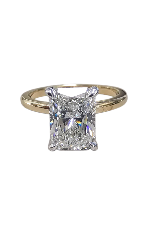 14KY/WG 4 PRONG DIAMOND SOLITAIRE ENGAGEMENT RING, 2.52CT RADIANT CUT