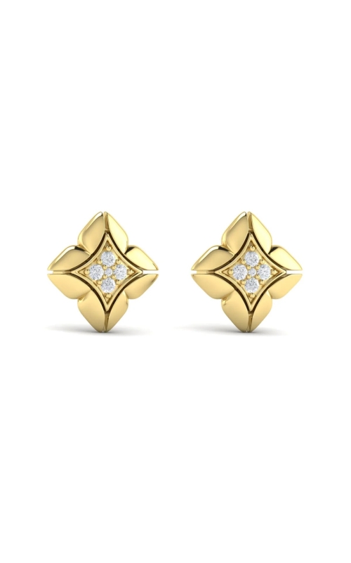 14KY STAR DESIGN STUDS, 10RDS=0.15CTW, FRICTION BACKS