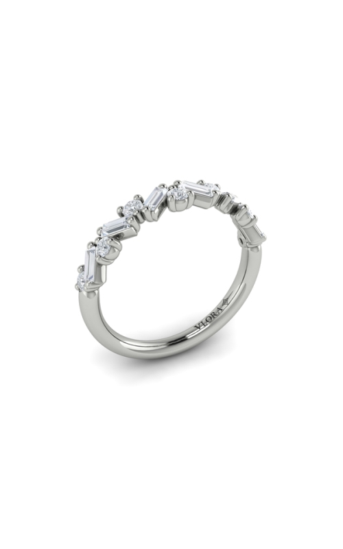 14KW STACKABLE ALTERNATING DIAMOND WEDDING BAND, 13 PCS = 0.62CTW, SIZE 6.5