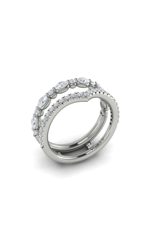 14KW DIAMOND RING GUARD, 40PCS=0.89CTW, SIZE 6.5