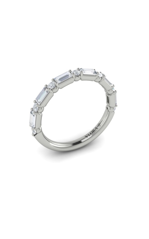 14KW MATCHING DARING DECO DIAMOND WEDDING BAND, ALTERNATING BAGUETTE AND ROUND, 13 PCS = 0.83CTW, MA