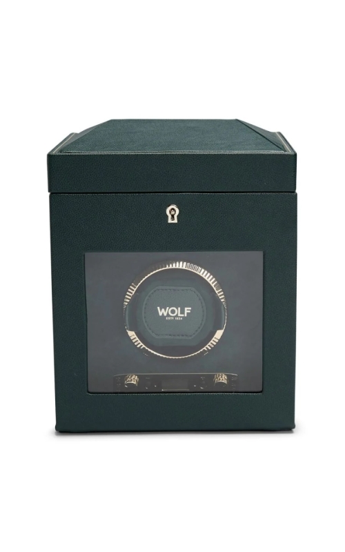 BRITISH RACING SINGLE WATCH WINDER BOX - GREE
