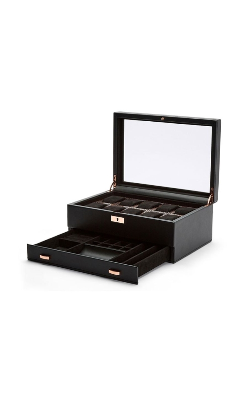 AXIS 10 PIECE WATCH BOX W/ DRAWER - COPPER