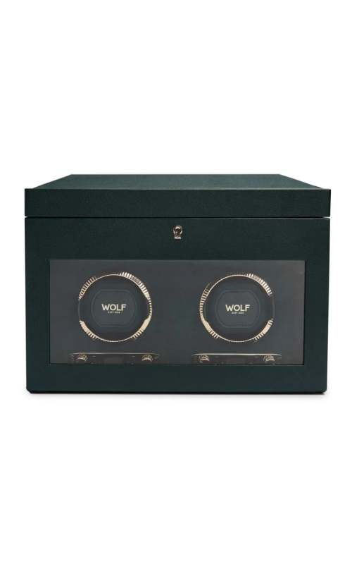 BRITISH RACING DOUBLE WATCH WINDER - GREEN