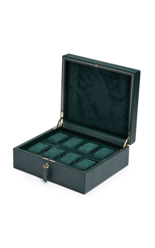 BRITISH RACING 8 PIECE WATCH BOX - GREEN