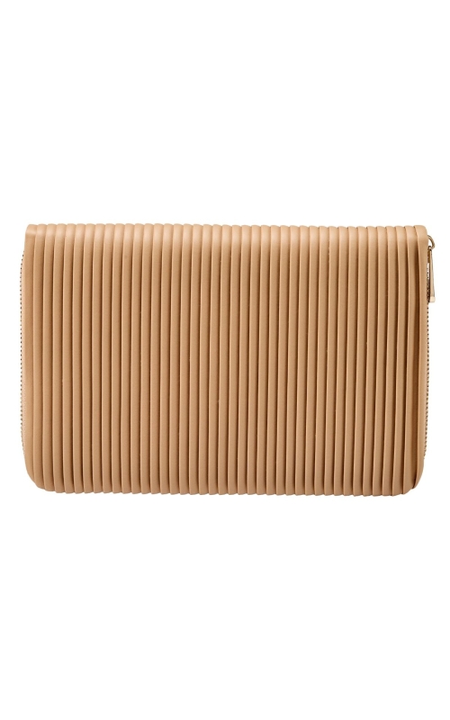 WOLF BELLA JEWELRY PORTFOLIO MOCHA, PLEATED EXTERIOR