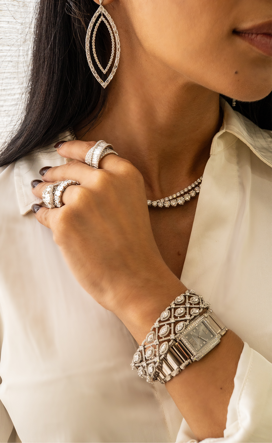 Image of woman wearing fashion jewelry